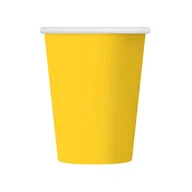 Dekoracje i nakrycia stołu na imprezę - KUBECZKI PAPIEROWE ŻÓŁTE 220ML 6SZT - miniaturka - grafika 1