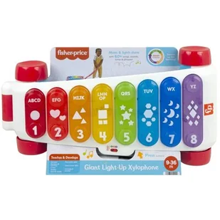 Fisher-Price „Ucz się i śmiej!” Duży edukacyjny ksylofon do ciągnięcia - Instrumenty muzyczne dla dzieci - miniaturka - grafika 1