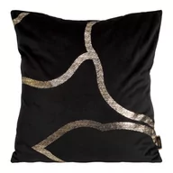 Poszewki na poduszki - Euro Firany Poszewka 45 x 45 Eurofirany Velvet Blink 40 Czarny 1224576 - miniaturka - grafika 1