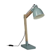 Lampy stojące - Vintage Relaxdays Relaxdays lampa biurkowa drewno skandynawskie, drewniane wzornictwo, wys. x szer. x gł.: 65 x 40 x 15 cm, metalowy klosz, lampki do czytania, wzornictwo, różne kolory 10020514_11 - miniaturka - grafika 1