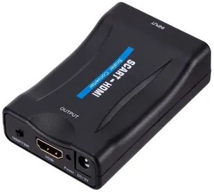 Converter SCART to HDMI + audio Black - Złącza, przejściówki, adaptery - miniaturka - grafika 1