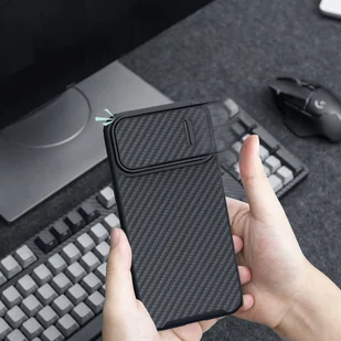 Nillkin Synthetic Fiber S Case etui iPhone 14 Pro Max z osłoną na aparat czarny - Etui i futerały do telefonów - miniaturka - grafika 10