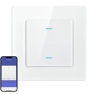Dotykowy włącznik światła WiFi Avatto N-TS10-W2 podwójny TUYA biały - Rabat 10zł przy zapisie do newslettera! / FV23% / Odbiór osobisty Kraków! / Płatność PayPo - Systemy inteligentnych domów - miniaturka - grafika 1