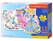 Puzzle - Castorland Puzzle MAXI Konturowe: Princess Carriage 12 - miniaturka - grafika 1