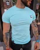 Koszulki męskie - Koszulka męska niebieska klasyczna małe logo Furia - miniaturka - grafika 1