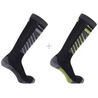Skarpetki sportowe męskie - SALOMON S/Access 2-Pack deep black/ebony/phantom EU 45-47 - miniaturka - grafika 1