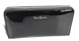 Portfel Damski Skóra Naturalna PIERRE CARDIN Z Suwakiem Piórnik 19 cm Lakierowany 119 - Portfele - miniaturka - grafika 5