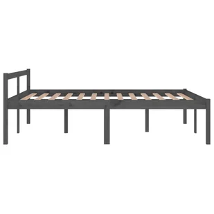 Lumarko Rama łóżka, szara, lite drewno sosnowe, 150x200 cm - Łóżka Lumarko Rama łóżka, szara, lite drewno sosnowe, 150x200 cm - Łóżka - miniaturka - grafika 6