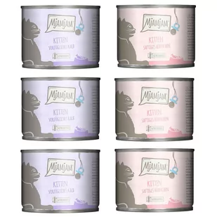 Pakiet mieszany MjAMjAM Kitten, 6 x 200 g - Mix (2 smaki) - Mokra karma dla kotów - miniaturka - grafika 1