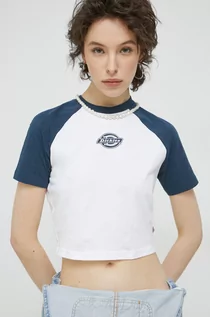 Koszulki sportowe damskie - Dickies t-shirt damski kolor biały - grafika 1
