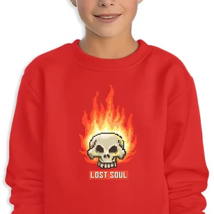 Bluza Dziecięca Czerwona Lost Soul Wysoka Jakość Mix Wzorów -104 Cm (3-4) - Bluzy dla dziewczynek - miniaturka - grafika 1