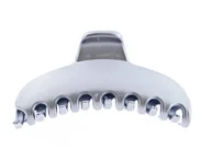 Ozdoby do włosów - Francuska klamra do włosów srebrna 4 x 8,7 cm - miniaturka - grafika 1