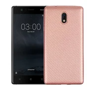 Etui i futerały do telefonów - NoName Etui Carbon Fiber Nokia 3 różowo-złoty /rosegold - miniaturka - grafika 1