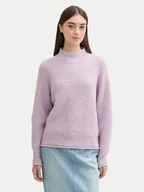 Swetry damskie - Tom Tailor Denim Golf 1043959 Różowy Relaxed Fit - miniaturka - grafika 1