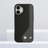 Etui i futerały do telefonów - BMW futerał do IPHONE 17 kompatybilny z MagSafe BMHMP17S25PCCSCAK PU Carbon Logo anthracite - miniaturka - grafika 1