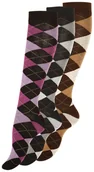 Skarpetki damskie - Podkolanówki damskie bawełniane ROMBY 3 pary 35/38 - miniaturka - grafika 1