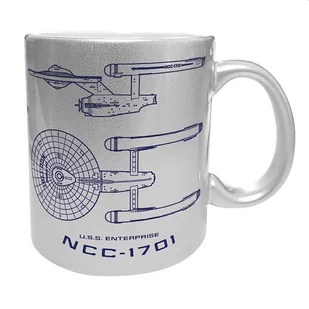 Oryginalny srebrny kubek 320ml STAR TREK Enterprise - Kubki - miniaturka - grafika 1