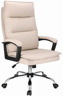 Fotel biurowy, krzesło biurowe Elior Beżowy fotel biurowy tapicerowany tkaniną A5-B44 - Fotele i krzesła biurowe - miniaturka - grafika 1