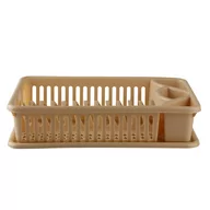 Suszarki do naczyń - Altom SUSZARKA DO NACZYŃ PROSTOKĄTNA FOL.43X27X9,5CM BEŻ 5902443996580 - miniaturka - grafika 1