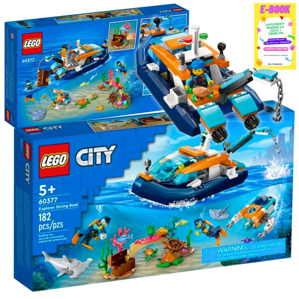 Lego City - Łódź Do Nurkowania Badacza Klocki Lego Prezent + Ebook