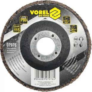 VOREL Ściernica listkowa talerzowa p80 115 mm 07976 - Materiały ścierne - miniaturka - grafika 1