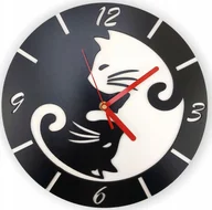 Wyposażenie pokoiku dziecięcego - naSciane Zegar ścienny kot kotek kotki pomysł na prezent 3D - miniaturka - grafika 1