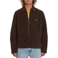Kurtki męskie - Volcom Męska kurtka Edwart Sherpa, ciemnobrązowa, XL, ciemnobrązowy, XL - miniaturka - grafika 1
