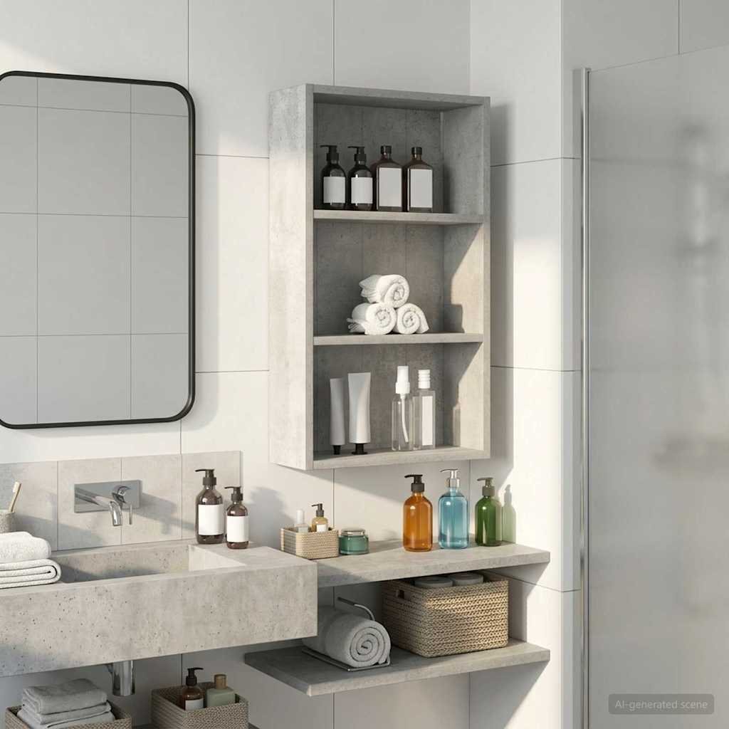 vidaXL vidaXL Szafka ścienna łazienkowa Betonowy Szary 40 x 14 x 70 cm