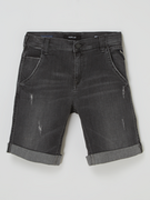 Spodnie i spodenki dla chłopców - Szorty jeansowe o kroju slim fit z dodatkiem streczu model ‘Jazlin’ - miniaturka - grafika 1