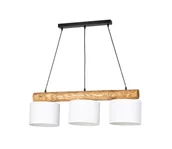 Lampy sufitowe - Britop Lampa wisząca Pino Simple, klosze białe, brązowa - miniaturka - grafika 1