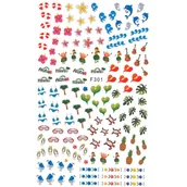 Ozdoby do paznokci - Allepaznokcie Naklejki do paznokci cienkie samoprzylepne Miss Colour Nr F301 - miniaturka - grafika 1