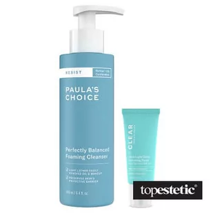 Paulas Choice Clear Ultra Light Daily Hydrating Fluid SPF 30 + Resist Perfectly Balanced Foaming Cleanser ZESTAW Krem nawilżający do skóry tłustej i trądzikowej 15 ml + Pianka oczyszczająco-normalizująca 190 ml - Zestawy kosmetyków damskich - miniaturka - grafika 1