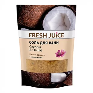 Fresh Juice, Sól do kąpieli, Kokos i Orchidea, 500g - Pozostałe akcesoria do kąpieli i SPA - miniaturka - grafika 1