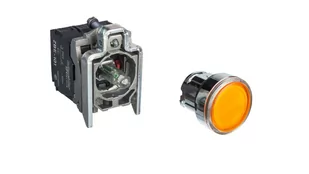 Schneider Electric xb4bw 35B5 podświetlany przycisk kompletny zestaw Level, powrót do sprężyny, pomarańczowy jasny, 1 na + 1 NC, średnica 22 MM, 24 V AC/DC, 50/60 HZ XB4BW35B5 - Wyłączniki światła i elektryczne - miniaturka - grafika 1