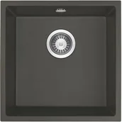 Zlewozmywaki - Deante Corda Zlewozmywak granitowy 1-komorowy podwieszany antracyt metalik Deante ZQA T10A - miniaturka - grafika 1