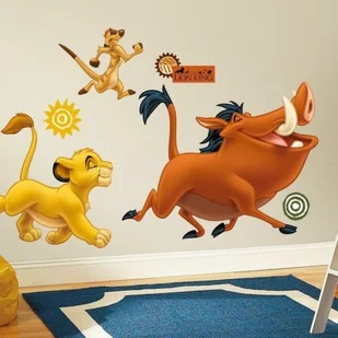 NAKLEJKA SIMBA TIMON I PUMBA RMK1922GM - Naklejki na ścianę - miniaturka - grafika 1