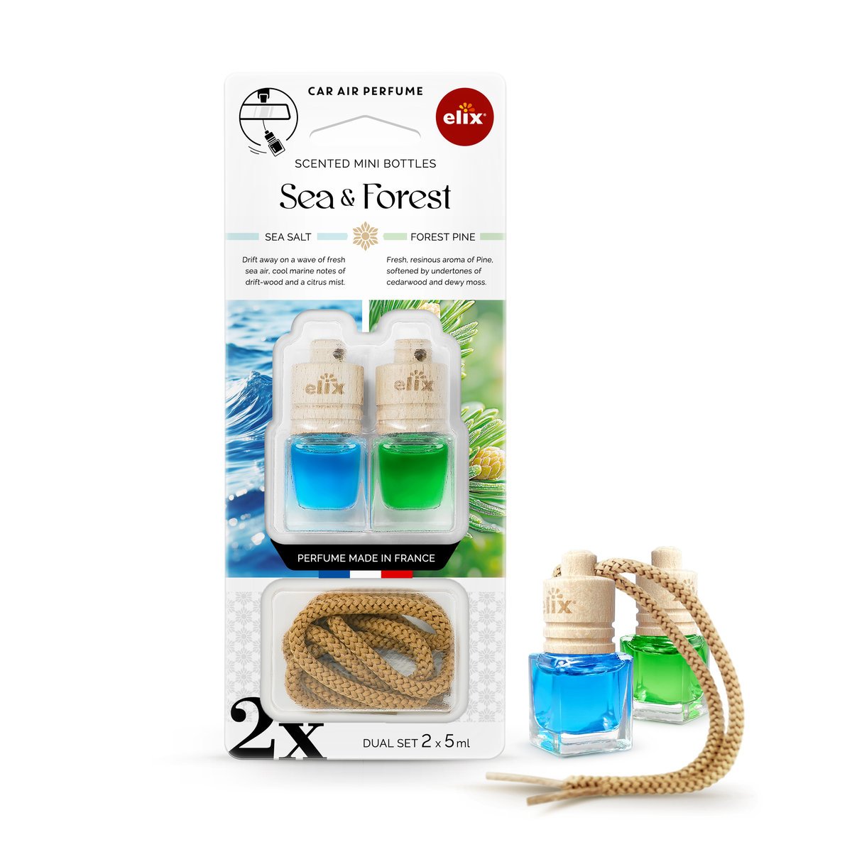 Zestaw mini buteleczek zapachowych 2x5 ml - Sea & Forest