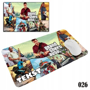 PODKŁADKA POD MYSZKĘ MYSZ WZORY DO WYBORU - GTA V GRY 29x36cm - Podkładki pod mysz - miniaturka - grafika 1