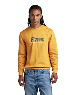 Bluzy męskie - G-STAR RAW Męska bluza z fotografiami, żółta (Dull Yellow C988-1213), M, Żółty (Dull Yellow C988-1213), M - grafika 1