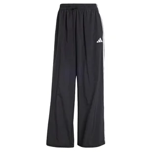 adidas Kobiety ESSENTIALS 3-STRIPES LIFESTYLE WOVEN PARACHUTE PANTS, Black/White, M - Spodnie rowerowe - miniaturka - grafika 1