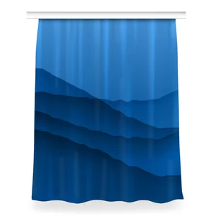 Gotowa zasłona Przejście niebieskie dekor 150x200, Fabricsy - Zasłony - miniaturka - grafika 1