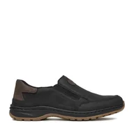 Półbuty męskie - Półbuty Rieker 03365-00 Czarny - miniaturka - grafika 1