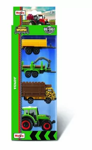 MAISTO 12563 Traktor 3' z akcesoriami 4 elementy - Samochody i pojazdy dla dzieci - miniaturka - grafika 1