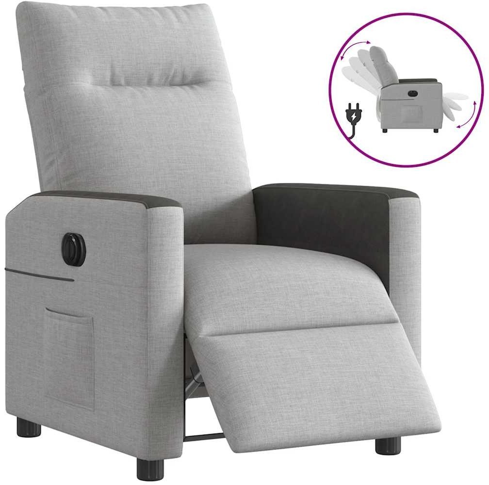 Elektryczny fotel rozkładany Cloud Grey Fabric
