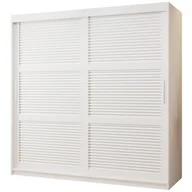 Szafy - Szafa przesuwna garderoba na ubrania do sypialni ŻALUZJA 180 czarna biała - miniaturka - grafika 1