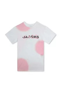 Sukienki i spódniczki dla dziewczynek - Marc Jacobs sukienka bawełniana dziecięca kolor biały mini prosta - grafika 1
