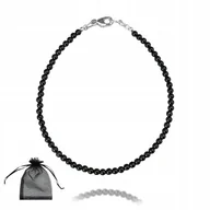 Bransoletki - Bransoletka Czarny Turmalin kule 2mm Srebrne Zapięcie 925 dł 18cm, bez marki, AG00000901 - miniaturka - grafika 1