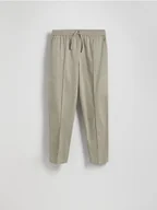 Spodnie męskie - Reserved - Spodnie jogger z lnem - beżowy - miniaturka - grafika 1