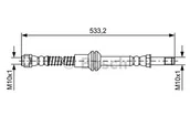 Przewody hamulcowe - Bosch Przewód hamulcowy giętki BOSCH 1987481609 1987481609 - miniaturka - grafika 1
