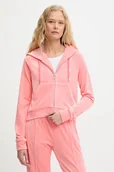 Bluzy damskie - Juicy Couture bluza damska kolor pomarańczowy z kapturem z aplikacją JCWA122001 - miniaturka - grafika 1
